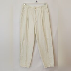 1Vintage Elisabeth Cotton Pants In Cream Womens Size 14